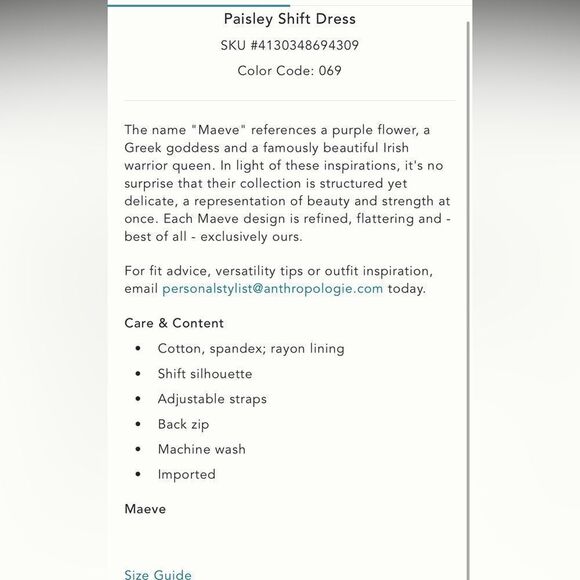 Maeve paisley shift dress - Picture 4 of 8